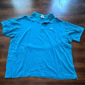 Lacoste size 8 XXL blue pique polo